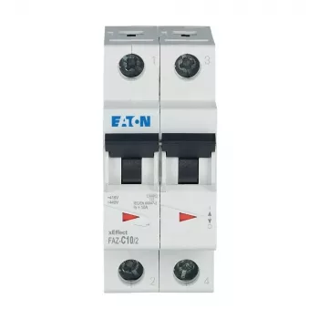 Eaton FAZ-C10/2 kismegszakító (MCB), 10 A, 2 pólusú, C típus, 400 V AC, 10 kA 278756