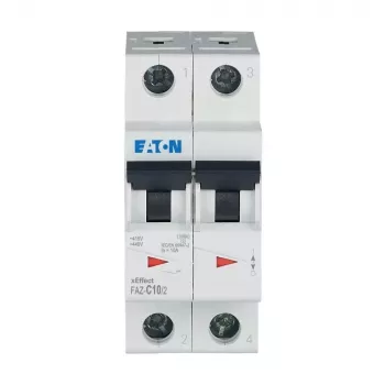 Eaton FAZ-C10/2 kismegszakító (MCB), 10 A, 2 pólusú, C típus, 400 V AC, 10 kA 278756