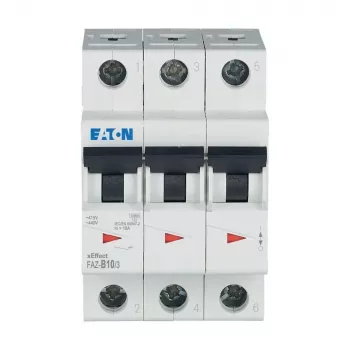 Eaton FAZ-B10/3 kismegszakító, B típus, 10 A, 3 pólusú, 10 kA 278843