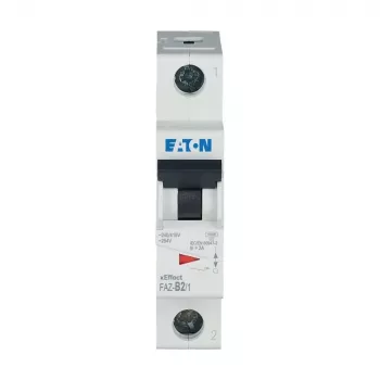 EATON FAZ-B2/1 kismegszakító, 1 pólusú, B típus, 2 A, 6 kA, 230/400 V AC, DIN-sínre szerelhető, termomágneses 278523
