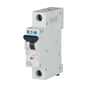EATON FAZ-B2/1 kismegszakító, 1 pólusú, B típus, 2 A, 6 kA, 230/400 V AC, DIN-sínre szerelhető, termomágneses 278523