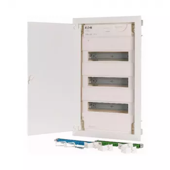 Eaton KLV-36UPP-F süllyesztett elosztószekrény, 36 modul, 3 sor, átlátszó színezett ajtó, fehér 178802