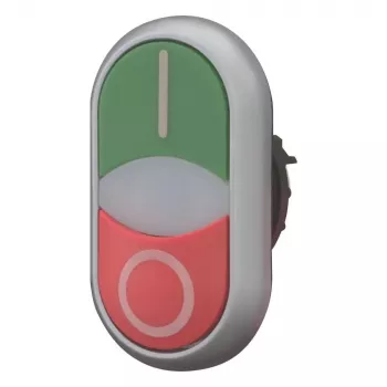 Eaton M22-DDLM-GR-X1 kettős nyomógomb jelzőlámpával, zöld/piros 284830