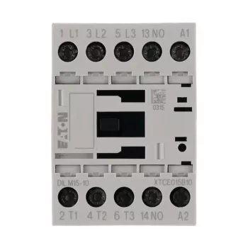 Eaton DILM15-10 teljesítmény-mágneskapcsoló, 3 pólusú, 230 V AC 50 Hz / 240 V AC 60 Hz tekercs, 1 NO segédérintkező, 15 A 290058
