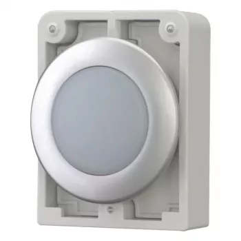 Eaton RMQ-Titan lapos kerek jelzőlámpafej, fehér lencse, krómkeret, M30C-FL-W 183287