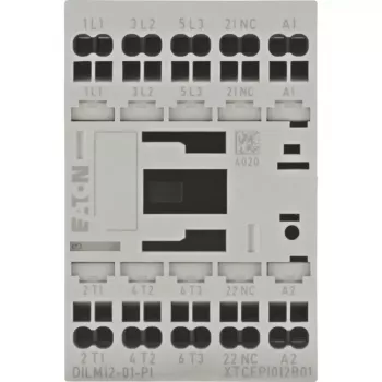 EATON DILM12-01 24V DC mágneskapcsoló, 3 pólusú, 12 A, 1 NO segédérintkező 199248