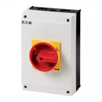 Eaton P3-63/I4/SVB/N 3 pólusú főkapcsoló vészleállító funkcióval, 63 A, piros/sárga 207349