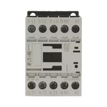 Eaton DILM7-10 3-pólusú kontaktor, 230V 50Hz / 240V 60Hz tekercs, 1NO segédkontakt, 3kW AC-3 400V 276550