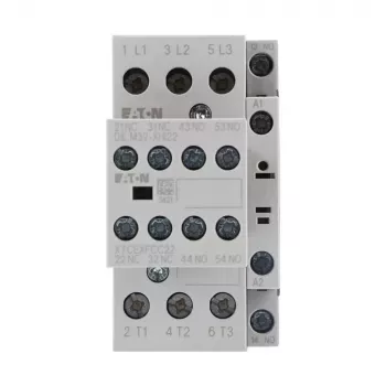 Eaton DILM25-32 3-pólusú teljesítménykontaktor, 230 V AC tekercs, 11 kW, 25 A, 3NO + 2NO/2NC segédkontaktok 277228