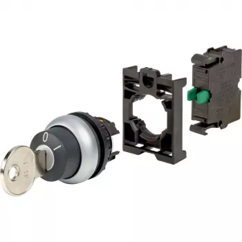 Eaton M22-WS-K10-BVP kulcsos kapcsoló-betét, előlap műanyag, fekete 110921