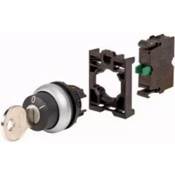 Eaton M22-WS-K10-BVP kulcsos kapcsoló-betét, előlap műanyag, fekete 110921