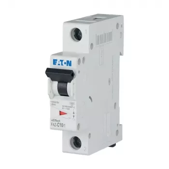 Eaton FAZ-C10/1 vezetékvédő kapcsoló, 1 pólusú, C karakterisztika, 10 A, 240/415 V AC 278557