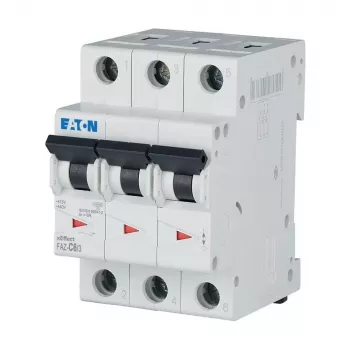 Eaton FAZ-C6/3 6 A 3 pólusú vezetékvédő kapcsoló (MCB) C karakterisztikával, 6 kA 278867