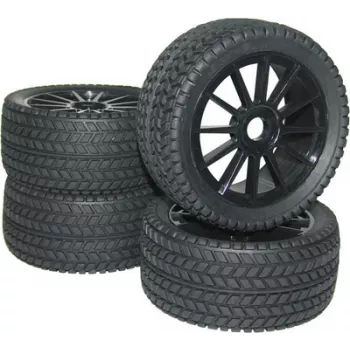 Reely 1:8 buggy komplett kerekek Street 10 küllős fekete 4 db (RA093SBA1)