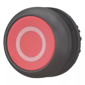 Eaton M22S-D-R-X0 nyomógomb, piros/fekete, műanyag, IP66/IP67/IP69, 29,7 mm x 29 mm 216606