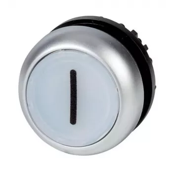 Eaton M22-DL-W-X1 nyomógombos kapcsoló, fekete / fémes / fehér 216942