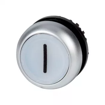 Eaton M22-DL-W-X1 nyomógombos kapcsoló, fekete / fémes / fehér 216942