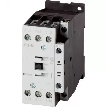 Eaton DILM32-01 teljesítménykontaktor, 3 pólusú, 32 A, 230 V AC 50 Hz / 240 V AC 60 Hz tekercs, 1 NC segédkontaktus 277292