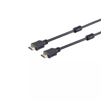 S CONN MAXIMUM CONNECTIVITY 77478-15-FERRIT HDMI kábel, HDMI-A dugó – HDMI-A dugó, aranyozott érintkezők, ferrit, Full HD, Ultra HD, 3D, HEAC, 15 m