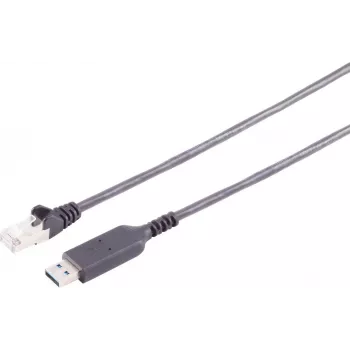 S CONN MAXIMUM CONNECTIVITY USB-A–RJ45 Gigabit Ethernet adapterkábel 3 m fekete 13-52045