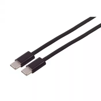 S CONN maximum connectivity USB-C – USB-C töltőkábel, 2.0, 60W, fekete, textilbevonatú, 2,5m 14-21255