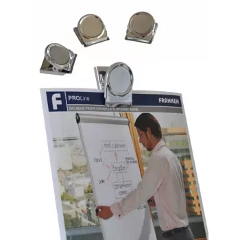 FRANKEN HMC35 mágneses klipsz, 40 x 35 mm, 500 g tartóerő, ezüst