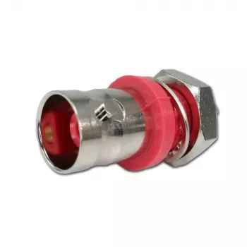 Telegärtner BNC beépített aljzat, szigetelt 50 ohm, piros szigetelőperem, Z01 - 1 db (J01001C0043)