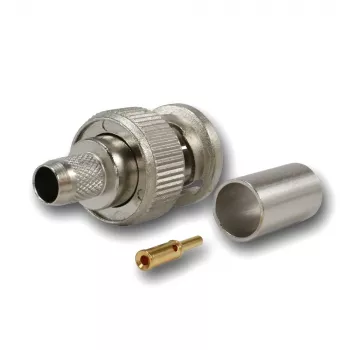 Telegärtner BNC crimp dugó G02 75 ohm RG-59B/U-hoz, UG-1789/U, dugó, 5 darabos csomag J01002A1288Y