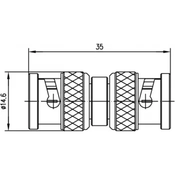 Telegärtner BNC adapter, BNC dugó BNC dugóra, 50 Ohm, J01004A0806