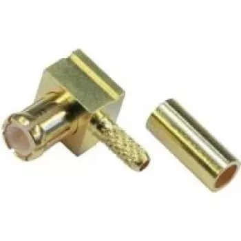 Telegärtner MCX szögletes crimp dugó, 50 Ohm, aranyozott belső vezető