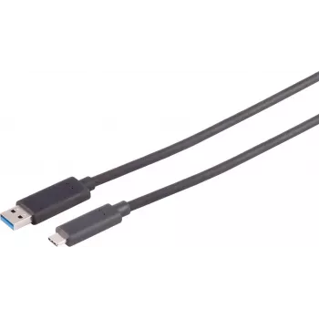 S CONN MAXIMUM CONNECTIVITY 20m aktív optikai USB 3.2 Gen 2 kábel, USB-A - USB-C, 10Gbps, fekete 30-39095