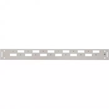 TELEGÄRTNER H02025A0356 1U 19 inch rack előlap, szürke RAL 7035