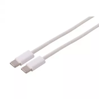 S CONN MAXIMUM CONNECTIVITY USB-C töltőkábel, 2.0, 60W, fehér, textil, 1,5m (14-21156)