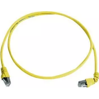Telegärtner 100008019 CAT 6a S/FTP patchkábel, RJ45, 1 m, sárga, LSZH, lánggátló