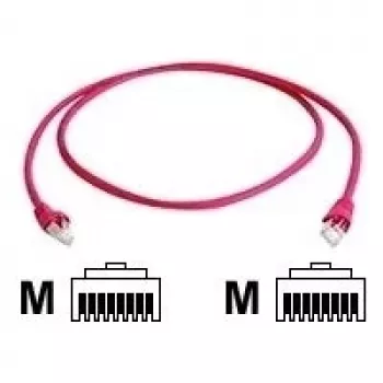 TELEGÄRTNER RJ45 crossover hálózati patch kábel CAT 6A S/FTP 0,5 m piros halogénmentes lángmentes L00000A0118