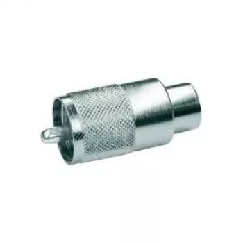 Telegärtner UHF kábelcsatlakozó PL259 RG-213/U-hoz, PTFE szigetelés, nikkelezett sárgaréz, 5 darabos csomag J01040B0602