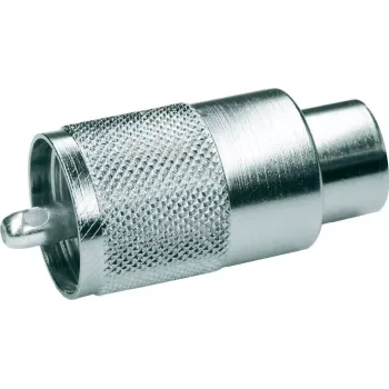 Telegärtner UHF kábelcsatlakozó PL259 RG-213/U-hoz, PTFE szigetelés, nikkelezett sárgaréz, 5 darabos csomag J01040B0602