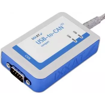 IXXAT USB-to-CAN V2 compact interfész, galvanikusan leválasztott, 1x CAN/CAN FD, USB 2.0, D-Sub 9 1.01.0281.12001