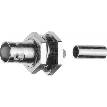 TELEGÄRTNER BNC beépítési aljzat, krimpelő, 75 ohm, RG-62 A/U, 5 darabos csomag (J01003A1260)