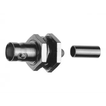 TELEGÄRTNER BNC beépítési aljzat, krimpelő, 75 ohm, RG-62 A/U, 5 darabos csomag (J01003A1260)