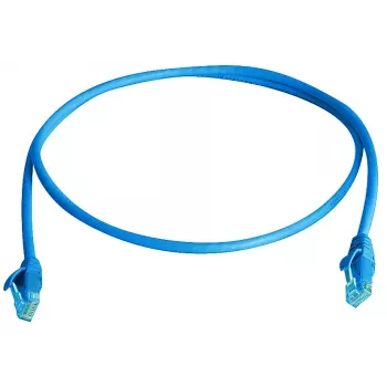 Telegärtner 100009294 RJ45 patchkábel, 15 m, kék, lángálló, törésvédelemmel