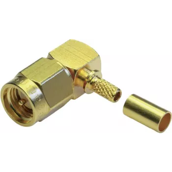 TELEGÄRTNER SMA szögletes crimp dugó RG-58 C/U-hoz, arany, 5 darabos csomag J01150A0091