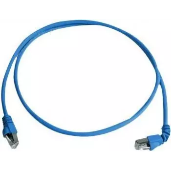 Telegärtner L00002A0177 patchkábel, Cat 6A S/FTP PiMF, 3,0 m, egyik oldalon 90°-ban hajlított dugó, 10 Gbit/s, halogénmentes, kék