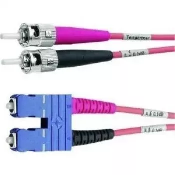 Telegärtner ST-SC duplex többmódusú OM4 optikai patch kábel, 50/125µm, 3m, vízszínű L00892A0072