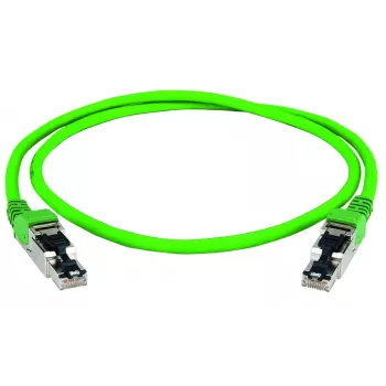 TELEGÄRTNER 100017338 RJ45 patchkábel, CAT 5e, UTP, zöld, 1 m