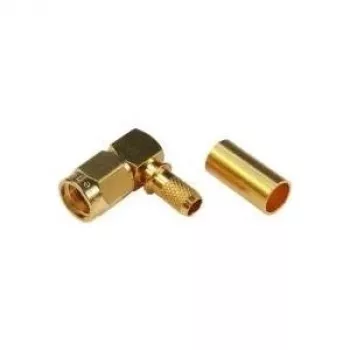 TELEGÄRTNER RP-SMA szögletes crimp dugó RG-58C/U-hoz, 50 Ohm, aranyozott
