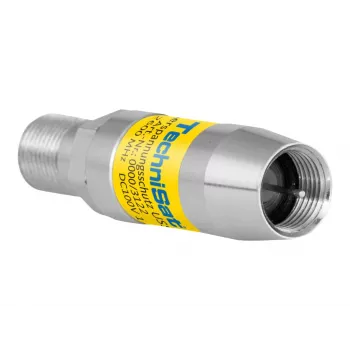 TechniSat USS1 0000/3122 koaxiális túlfeszültség-védelem, F-dugó F-aljzatra, ezüst/sárga