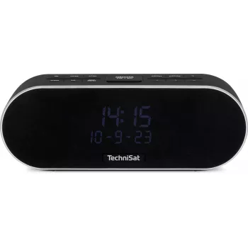 TechniSat DigitRadio 53 BT DAB+/UKW órás rádió Bluetooth és USB-töltés funkcióval, 3,5 VA-LCD, fekete