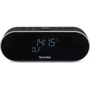 TechniSat DigitRadio 53 BT DAB+/UKW órás rádió Bluetooth és USB-töltés funkcióval, 3,5 VA-LCD, fekete