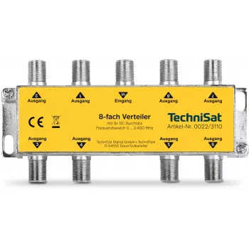 TechniSat 8-szoros elosztó DC-átvezetéssel, dióda-leválasztás nélkül (0022/3110)